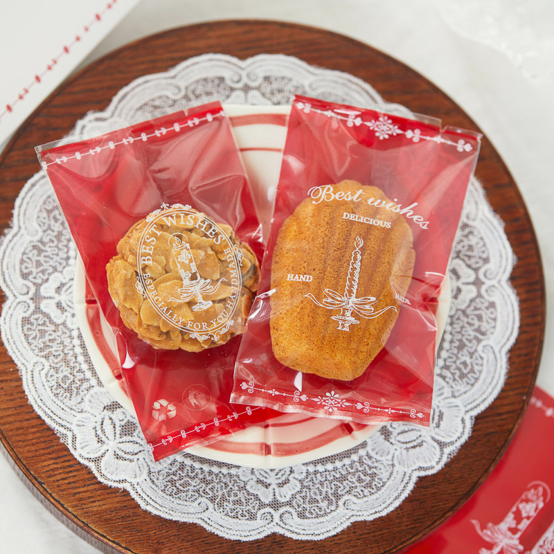 透明玛德琳磅蛋糕包装袋烘焙雪花酥曲奇饼干机封袋常温蛋糕点心袋