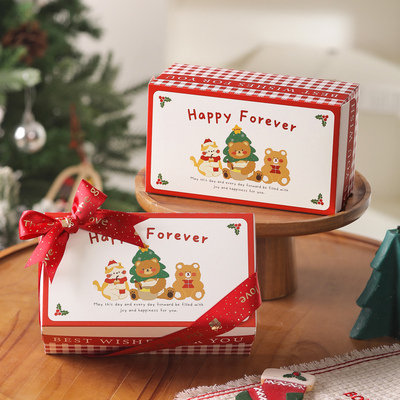 卡通圣诞礼物包装盒曲奇饼干糖果盒太妃糖雪花酥礼盒常温蛋糕盒