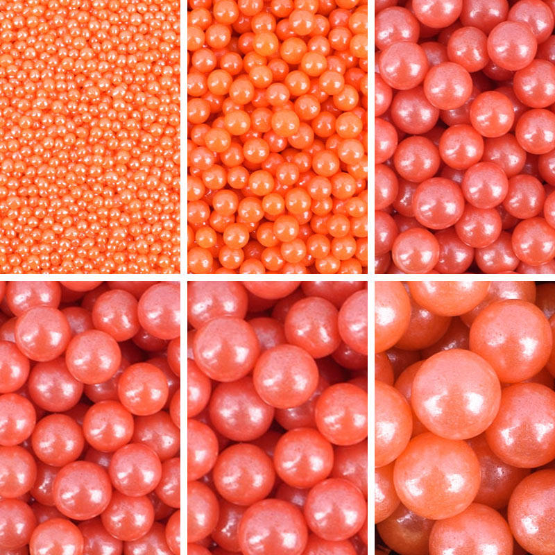 万圣节日装饰糖果橙色风橘色糖珠蛋糕烘焙蛋糕摆件插件秋天系糖豆