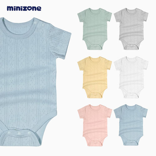 婴儿连体衣宝宝纯棉哈衣爬服短袖