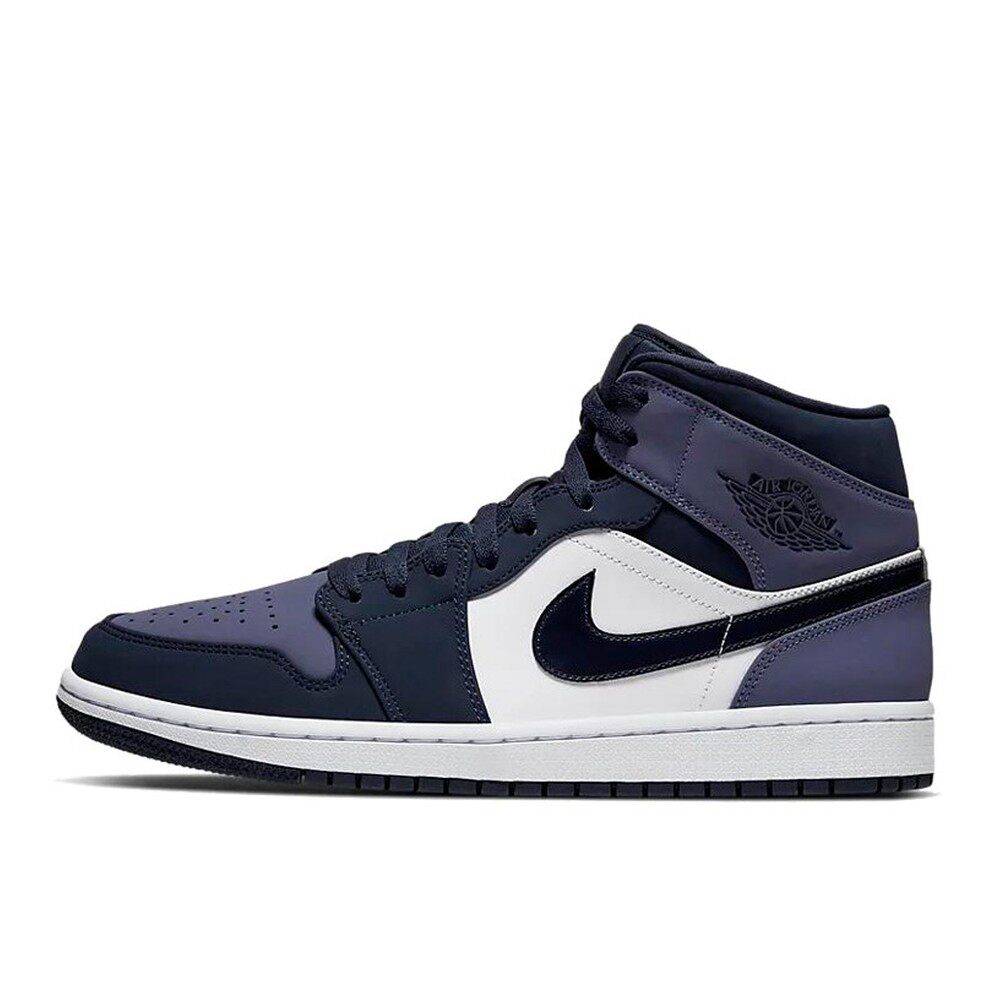 【六饼体育】Jordan Air Jordan 1 Mid Sanded Purple 轻质 编织