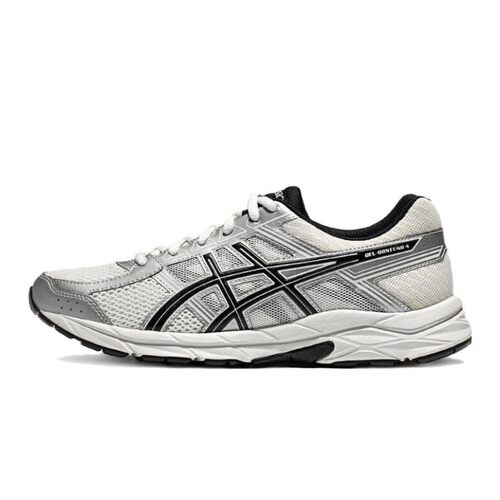 【六饼体育】ASICS Gel-Contend 4 低帮 休闲跑步鞋 男款 白银色