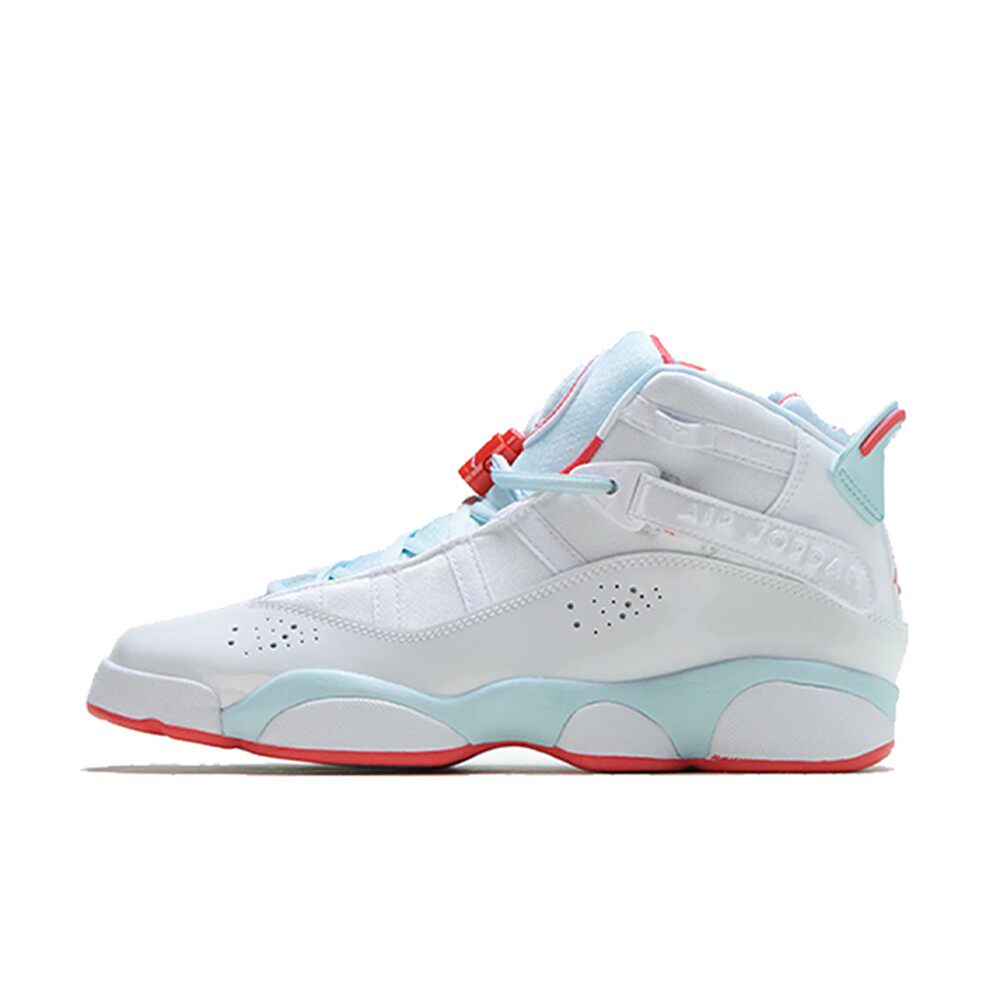 Jordan Air Jordan 6 Rings 六冠王 耐磨 中帮 儿童篮球鞋 冰蓝白