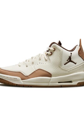 Jordan Courtside 23 合成革 防滑减震耐磨 中帮 儿童篮球鞋 白色