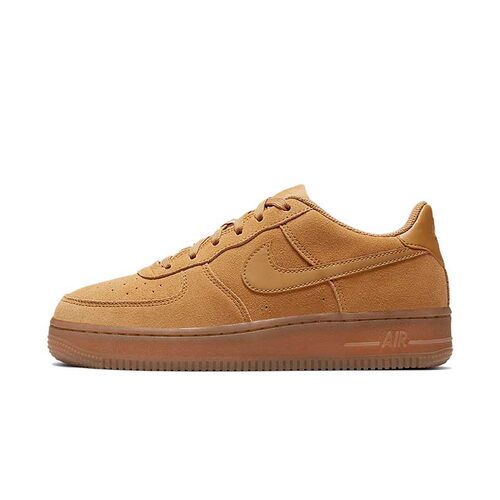 Nike Air Force 1 绒面革 经典休闲 低帮 儿童板鞋 棕色