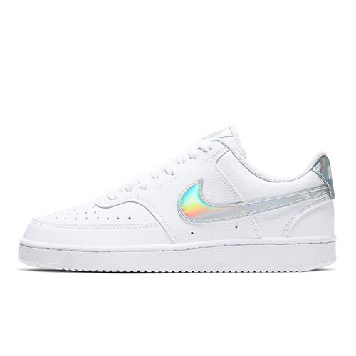 Nike Court Vision 1 Low 镭射 休闲 灵活适应 低帮 板鞋 女款 白