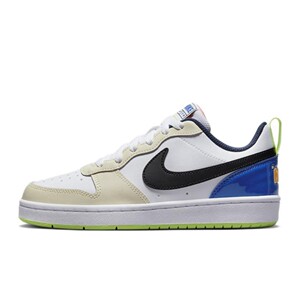 Nike Court 皮革 独特魅力 自由灵动 防滑耐磨 低帮 儿童板鞋 白