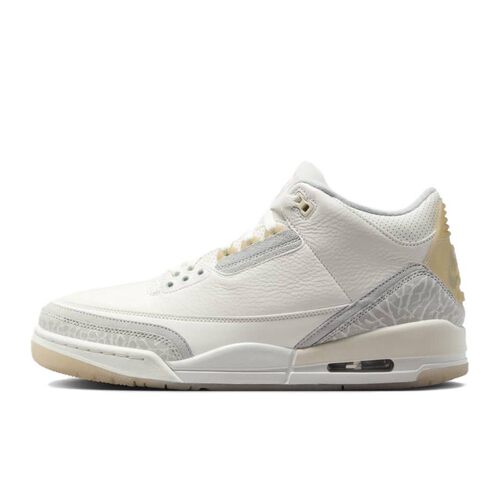 【六饼体育】JordanAirJordan3中帮复古篮球鞋男女同款灰白
