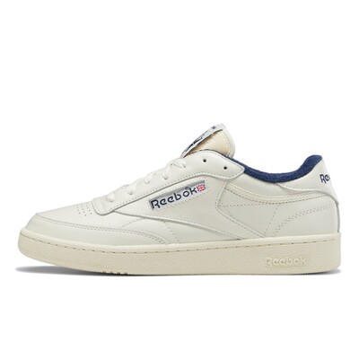 Reebok CLUB C 85 VINTAGE 舒适 低帮 板鞋 男女同款 米白蓝