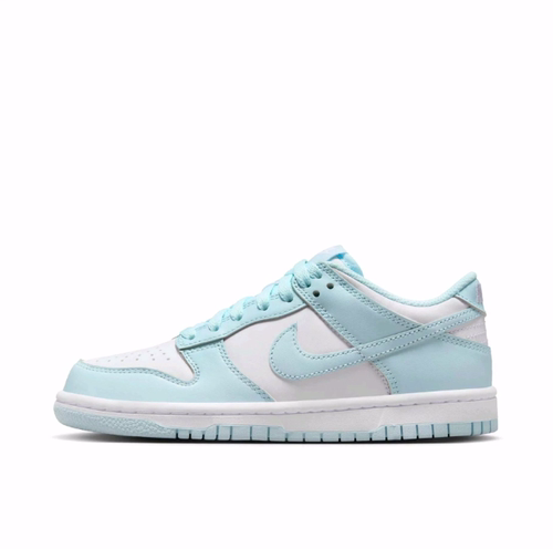 Nike Dunk 皮革 舒适百搭 防滑透气 低帮 儿童板鞋 蓝白
