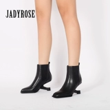 Металлические эластичные челси, высокие короткие сапоги для отдыха, ботинки, тренд сезона, европейский стиль