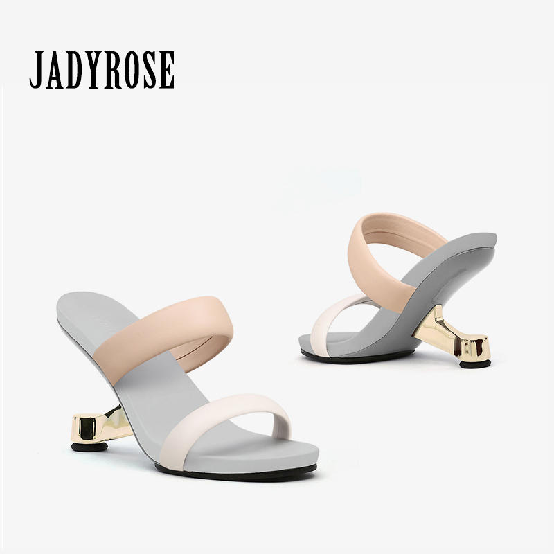 JadyRose/翡丽玫瑰双带子金属跟