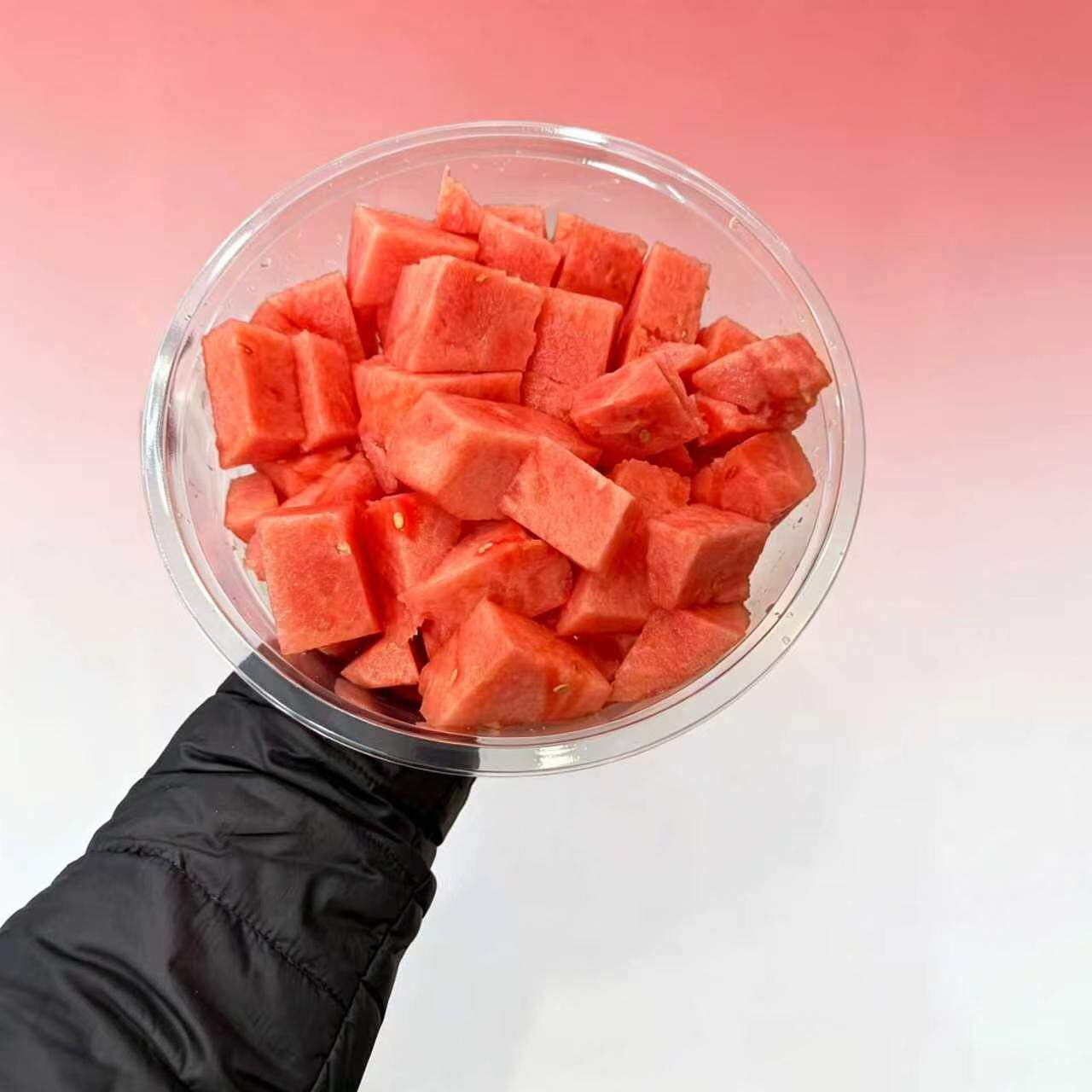 1180圆形塑料透明2-3斤装草莓盒菠萝蜜车厘子颗粒果水果打包盒