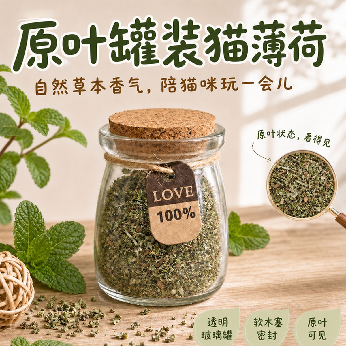 猫薄荷猫草本香气猫薄荷粉猫零食天然草本香气猫玩具