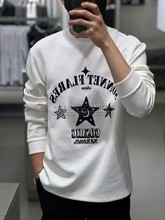 长袖 Liberclassy韩国代购 T恤男 乳白色圆领星星字母时尚 2023年秋季
