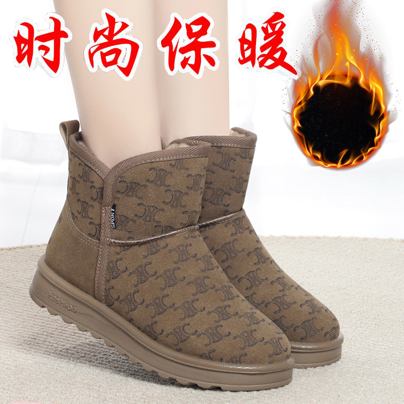 雪地靴冬季短靴加绒防滑