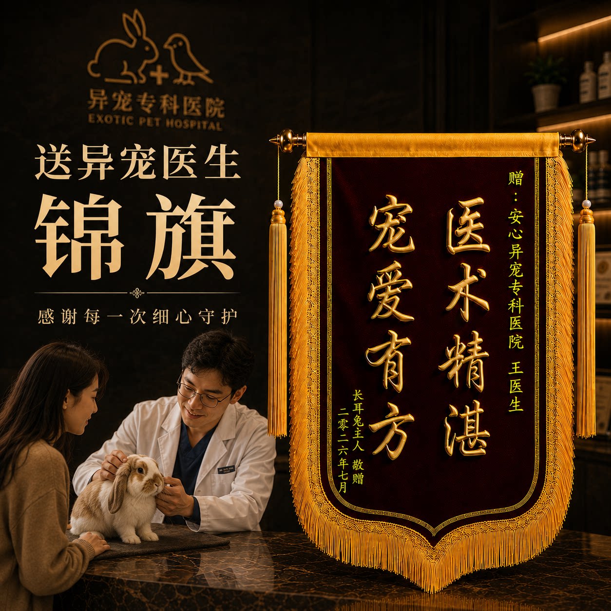 锦旗定制定做感谢医生医护人员
