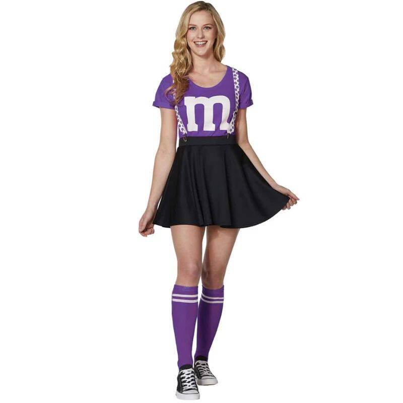 Glee Style Girl Cheerleader Costume Letter M Halter Top Skir