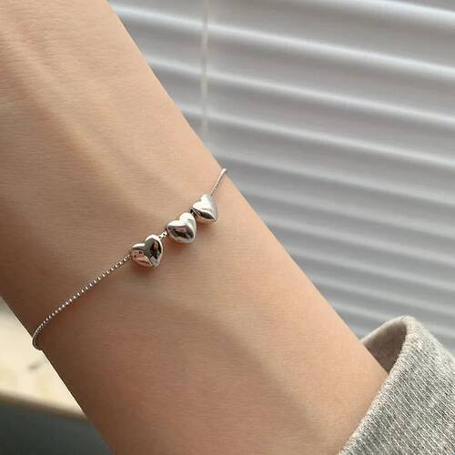 Heart Bead Chain Bracelet for Women Girl Summer New nd Punk