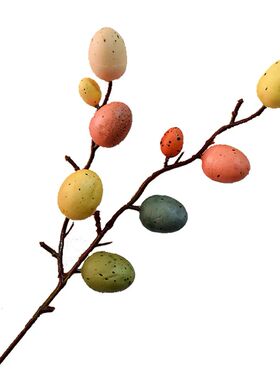 2PCS Easter Egg e Branch Artificial Foam Easter Egg Flower P