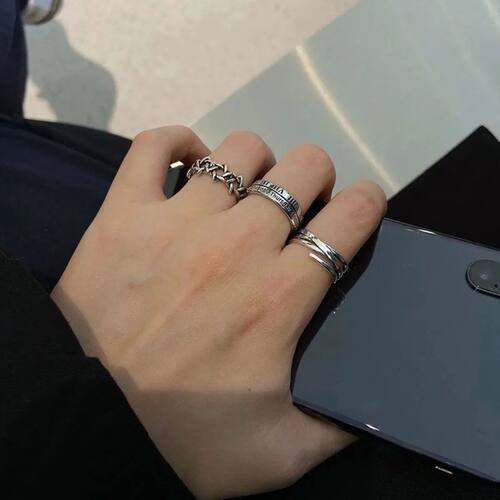 3pcs/set Hip Hop Adjustable Rings ,  Punk Jewelry for Women