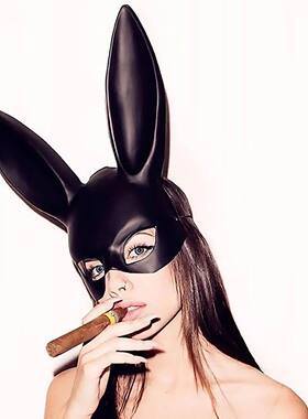 1pc Black White Rabbit Mask Halloween Party Decoration Party