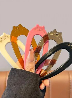 New Chinese Cat Pattern Hair s for Women Girls Acrylic Solid