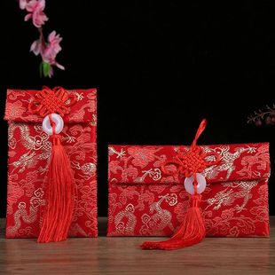 Chinese Knot Red Envelope Gift Bag New Year Red Packets Trad