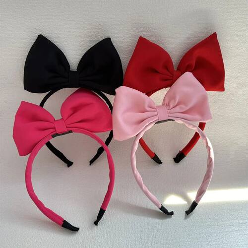 Red Black big Bow Knot Hairbands Hairpin for Women Girls Hai