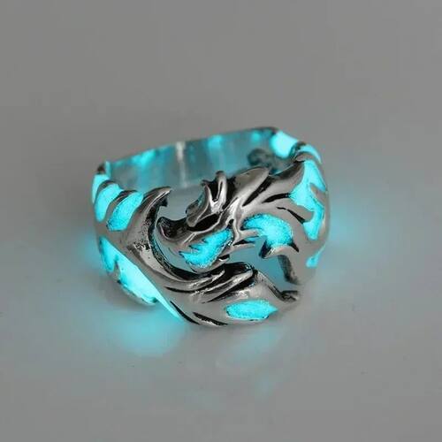 Domineering Vintage Luminous Dragon Hot Sale Rings Gothic Ad