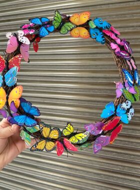 Wreah Spring Door Wall Easer Simulaion Buerfly Real Vine Han