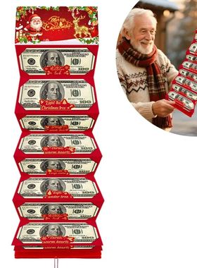 10 Card Slot Santa Claus USD Red Envelope Christmas Gift Gre