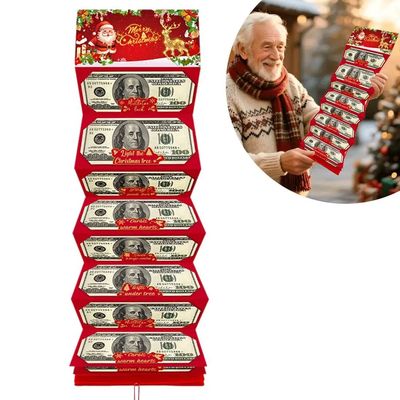 10 Card Slot Santa Claus USD Red Envelope Christmas Gift Gre