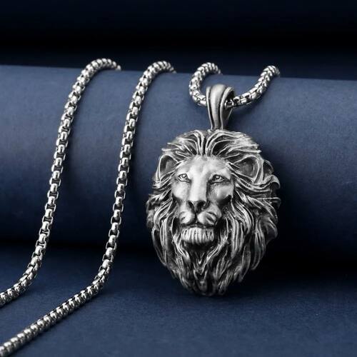 Lion head pendant, cross-border hot selling necklace in Euro