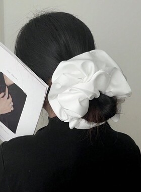 1Pc Extra Large Faux Silk Fluffy Hair Bands High Elasticity