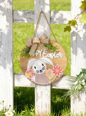 Easter Hanging Rabbit Pendant Festive Atmosphere Wooden Rabb