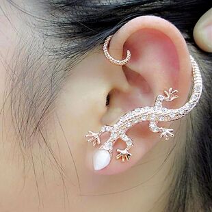 New Fashion Rhinestone Ear Cuff Earring luxury Rose Gold Col