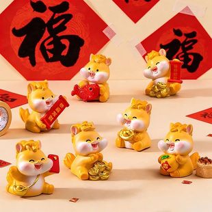 Horse Mascot Spring Year Festi Kawaii Miniature The Resin