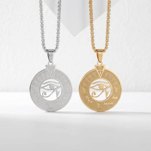 Light luxury temperament stainless steel Egyptian hieroglyph