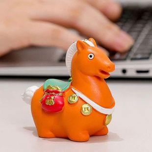 Cute Zodiac Horse Ornaments Tang Fat Horse Figurine Prosperi
