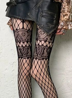 High Set Goth Punk Fishnet Stockings Women Sexy Hollow Out P