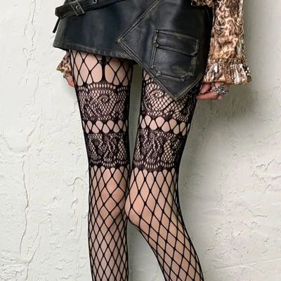 High Set Goth Punk Fishnet Stockings Women Sexy Hollow Out P