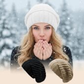 Goat Velvet Hat Warm Knitted Cap Pile Thick Head Ribbed Desi