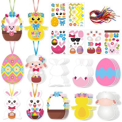 24Pcs Set Self-adhesive Easter ers Handmade Educational DIY