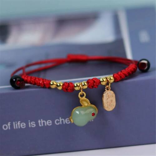 Cute Rabbit Charm Versatile Ceramic Woven Bracelet Hip Hop K
