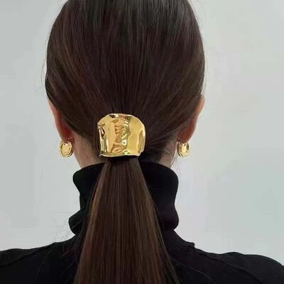 2024 Korean Metal Irregular Concave-Convex Lava Insert Hairp
