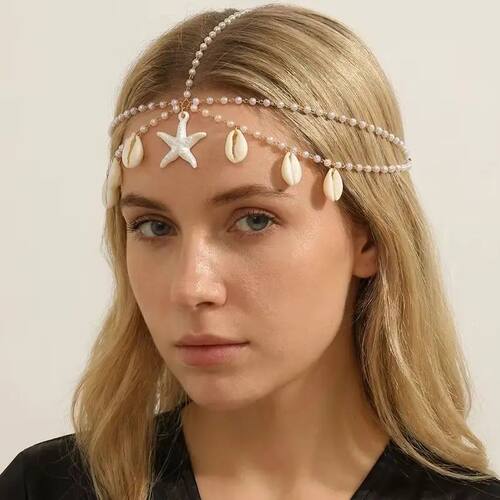 Ocean Style Boho Starfish Shell Head Chain For Women Fashion