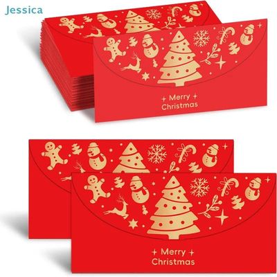 ?Gold Foil Designed Red Envelope Bags Christmas Blessing Luc