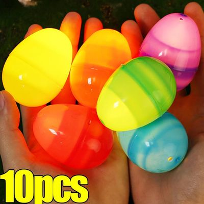 1/10pcs Flashing Easter Eggs Fillable Kids Toys Removable LE