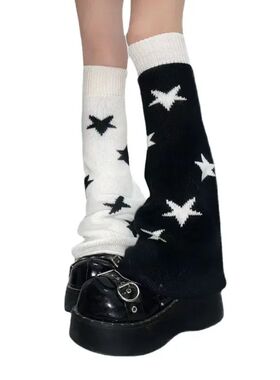 2024 New Vintage Autumn Winter Leg Warmers Japanese JK Black